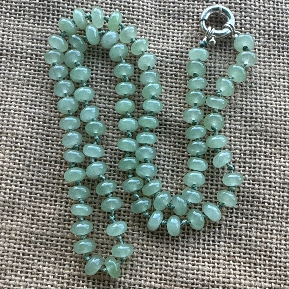 Necklace Elegant Green Aventurine Beaded Necklace New